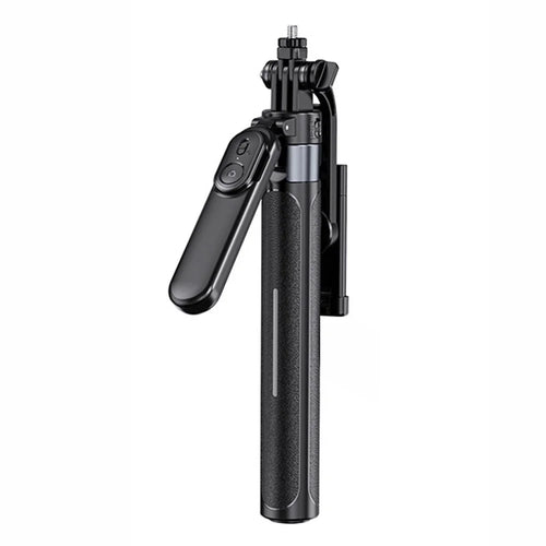 X2 Bluetooth-compatible Selfie Stick Tripod with Remote Control 1.3m Extendable 4-Axis Stabilization Phone Holder for Live Streaming - Black - 1