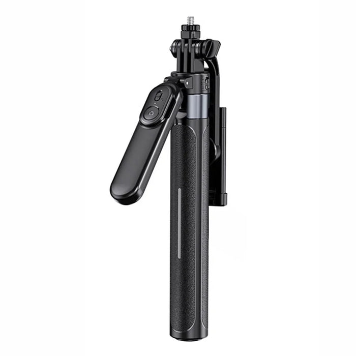 X2 Bluetooth-compatible Selfie Stick Tripod with Remote Control 1.3m Extendable 4-Axis Stabilization Phone Holder for Live Streaming - Black - 1