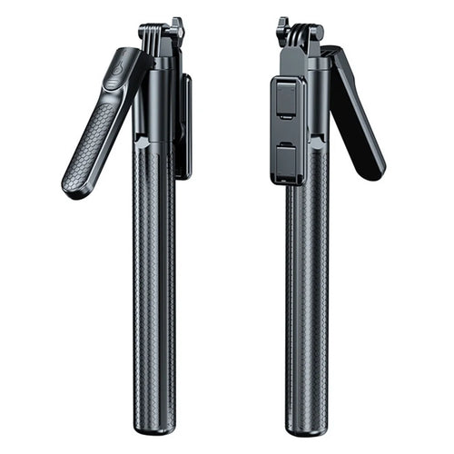 S7 Portable Bluetooth-compatible Remote Control Selfie Stick 1.7m Extendable Tripod Stand 4-Axis Anti-Shake Gimbal Phone Holder for Live Streaming Photography - Black - 1