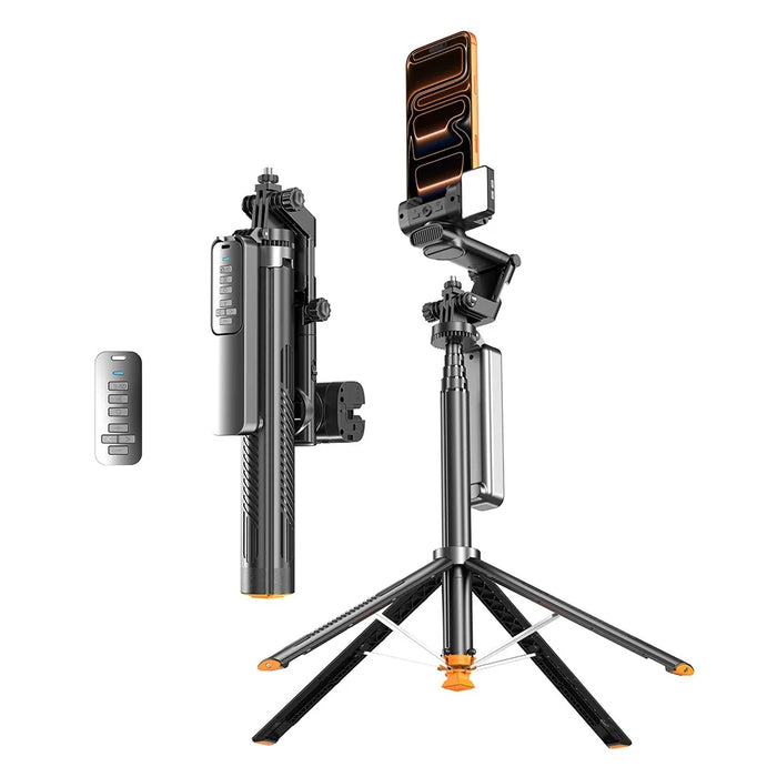 Q54 AI Gimbal Selfie Stick with Face Tracking Magnetic RGB Fill Light Extendable Phone Tripod Stand for Live Streaming - 1