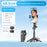 T13Y-C Magnetic Phone Holder Auto Pop-Up Tripod Extendable Selfie Stick with Bluetooth-compatible Remote for Photography - Black - 2