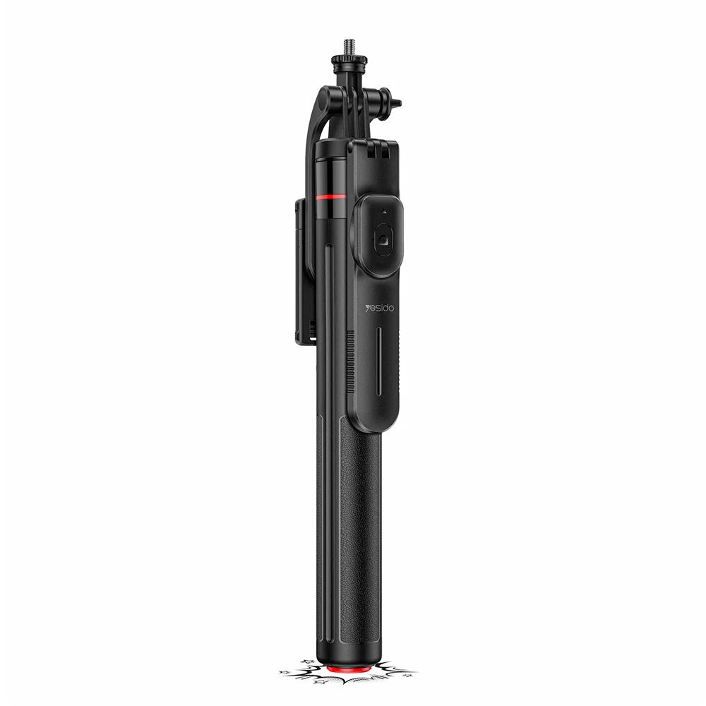 YESIDO SF34 Selfie Stick Tripod 1 / 4 Inch Thread Mount Bluetooth-compatible Remote Control Extendable Holder Stand for Phone Camera - Black - 1