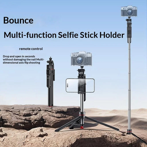 YESIDO SF34 Selfie Stick Tripod 1 / 4 Inch Thread Mount Bluetooth-compatible Remote Control Extendable Holder Stand for Phone Camera - Black - 2