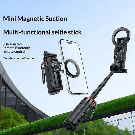 YESIDO SF35 Handheld Magnetic Selfie Stick Bluetooth-compatible Remote Control Telescopic Tripod Stand - Black - 2