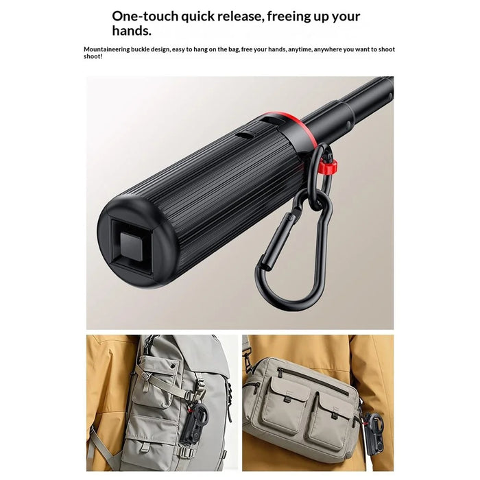 YESIDO SF35 Handheld Magnetic Selfie Stick Bluetooth-compatible Remote Control Telescopic Tripod Stand - Black - 7