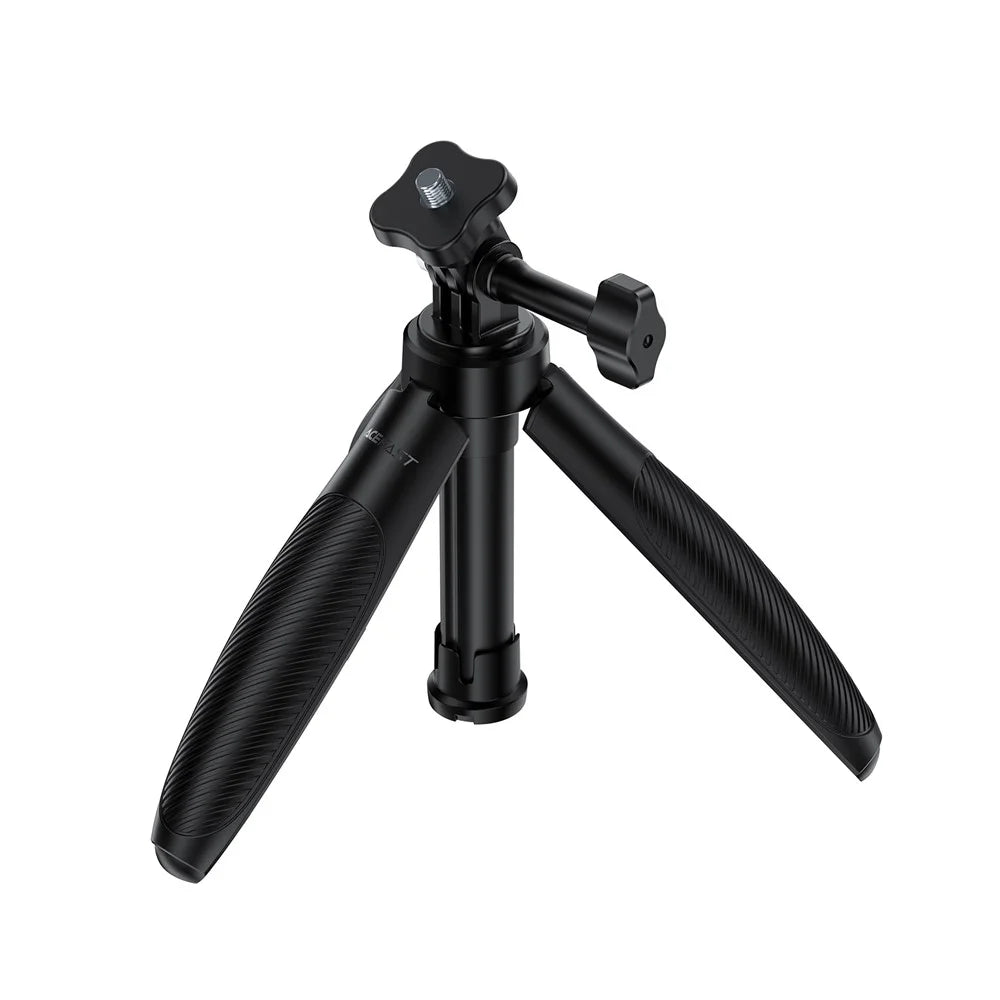 ACEFAST E49 Mini Tripod Telescopic Selfie Stick 4-Section Aluminum Alloy Portable Stand for Camera - Black - 1
