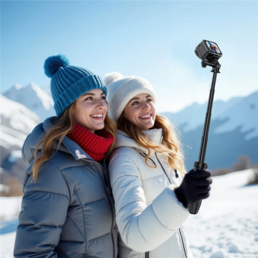 ACEFAST E49 Mini Tripod Telescopic Selfie Stick 4-Section Aluminum Alloy Portable Stand for Camera - Black - 2