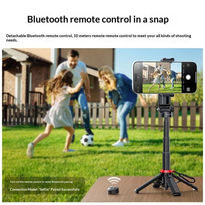YESIDO SF36 Mini Selfie Stick Bluetooth-compatible Remote Control Portable Tripod Stand - Black - 4