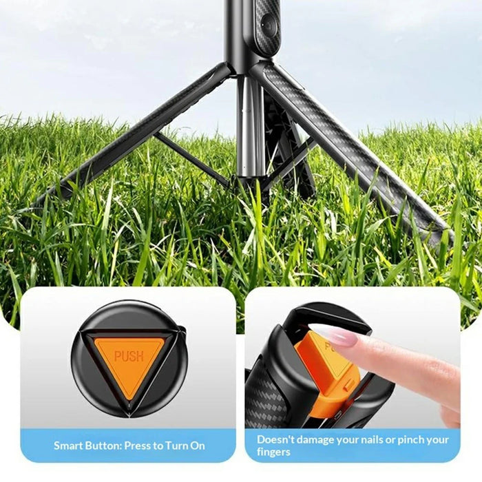 X1 96cm Extendable Bluetooth-compatible Selfie Stick One-Click Pop Up Tripod for Travel - Black - 3