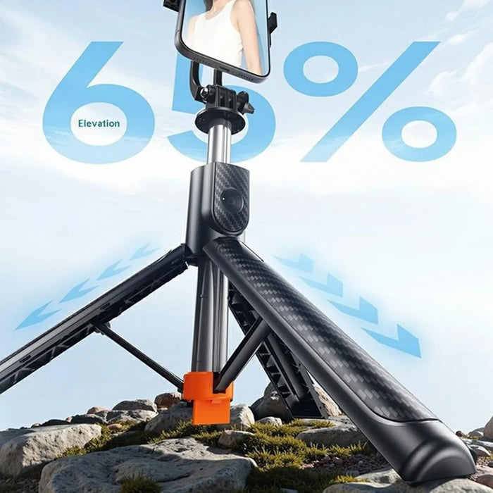 X1 96cm Extendable Bluetooth-compatible Selfie Stick One-Click Pop Up Tripod for Travel - Black - 4