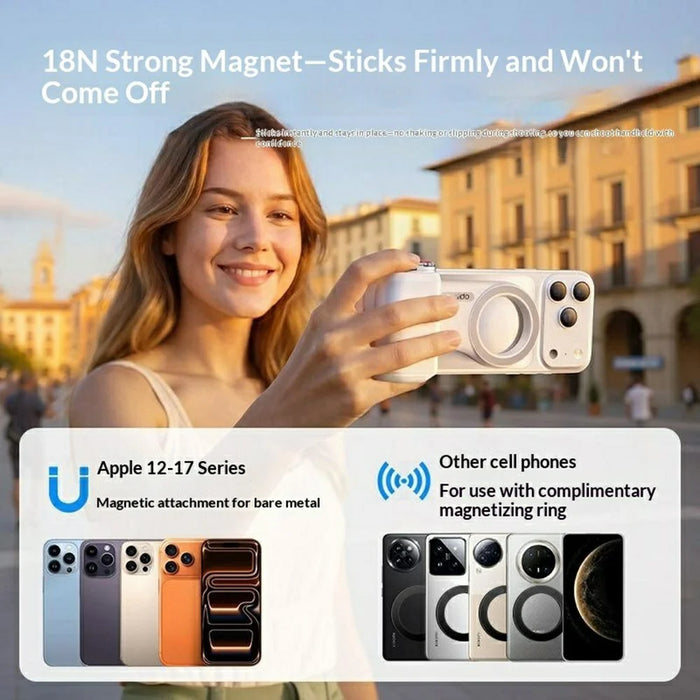YESIDO SF39 Magnetic Phone Camera Grip with Bluetooth-compatible Remote Shutter for Photography - Black - 5