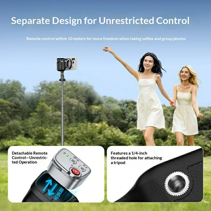 YESIDO SF39 Magnetic Phone Camera Grip with Bluetooth-compatible Remote Shutter for Photography - Black - 7