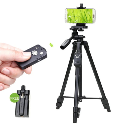 YUNTENG 5208 Professional Tripod Stand with Bluetooth-compatible Remote for DSLR SLR Camera Phone - 2