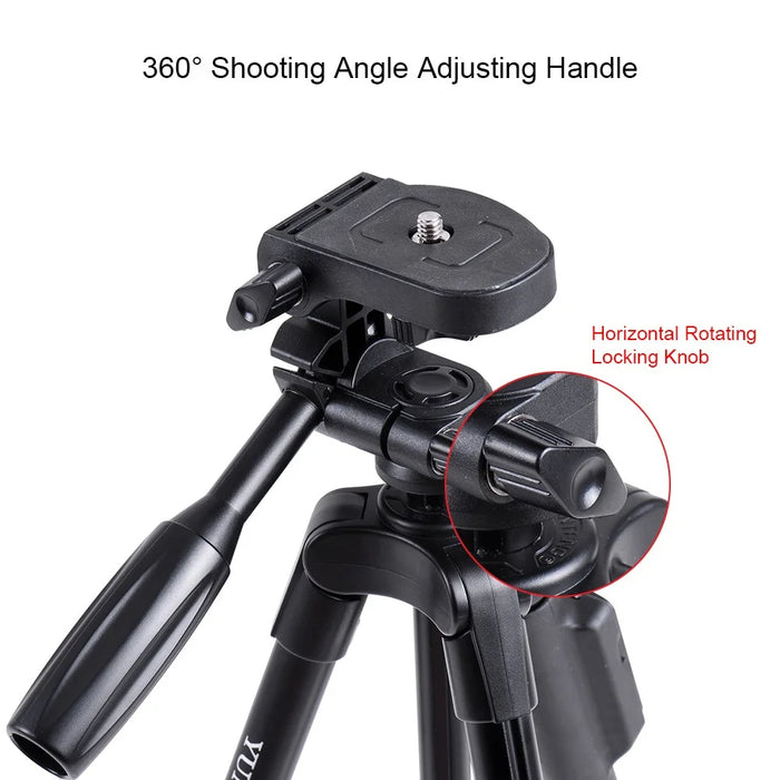 YUNTENG 5208 Professional Tripod Stand with Bluetooth-compatible Remote for DSLR SLR Camera Phone - 3