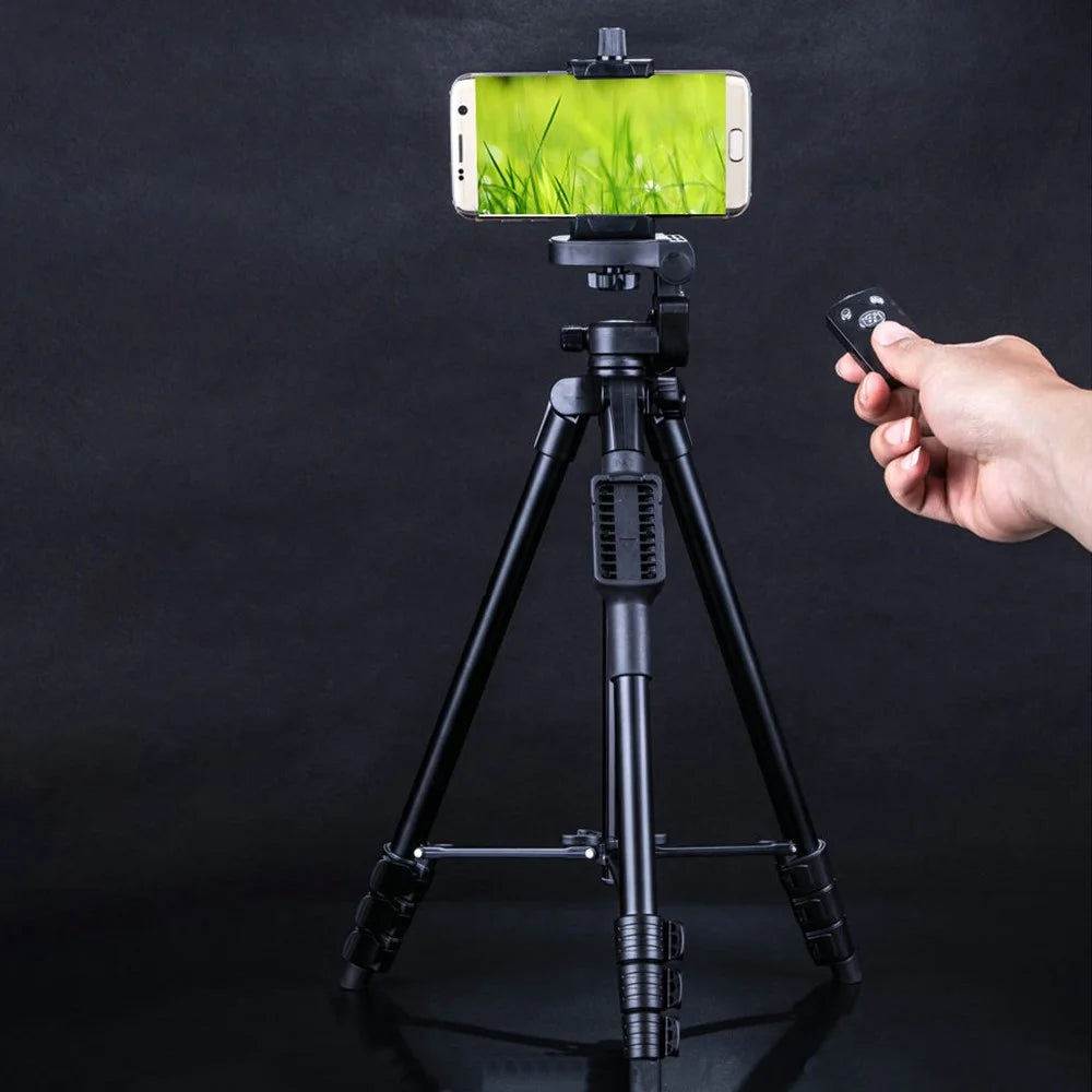 YUNTENG 5218 Portable Telescopic Tripod Photography Stand with Bluetooth-Compatible Remote Control for DSLR SLR Camera Phone - 4