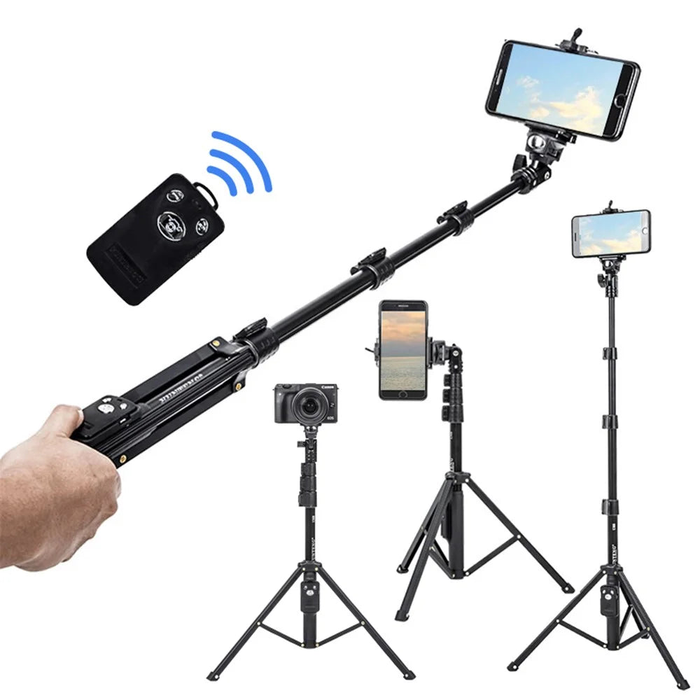 YUNTENG 1388 Wireless Extendable Selfie Stick Monopod with Bluetooth-compatible Remote for iOS Android Phone - 1