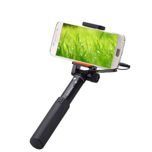 YUNTENG 808 Wired Mini Extendable Selfie Stick Monopod for iPhone Samsung Huawei Smartphone - 1