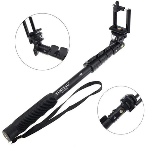 YUNTENG 188 Portable Handheld Extendable Selfie Stick Monopod with Phone Holder - 1