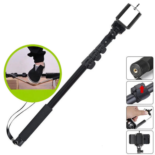 YUNTENG 188 Portable Handheld Extendable Selfie Stick Monopod with Phone Holder - 2