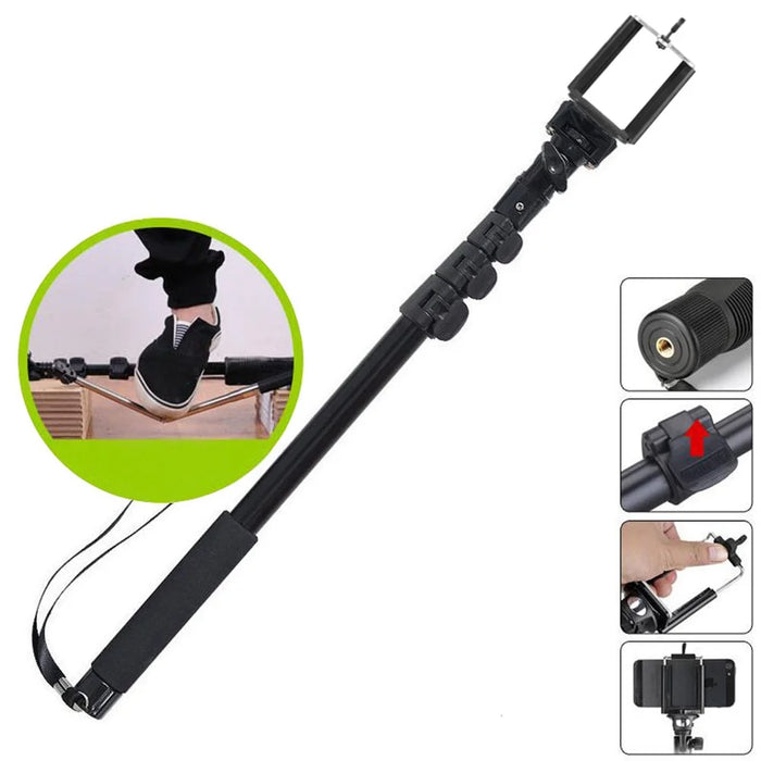 YUNTENG 188 Portable Handheld Extendable Selfie Stick Monopod with Phone Holder - 2