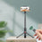 SEAJIC AB403 Selfie Stick Tripod Extendable 2 in 1 Aluminum Bluetooth-compatible Selfie Stick with Remote Shutter - White / Silver - 2