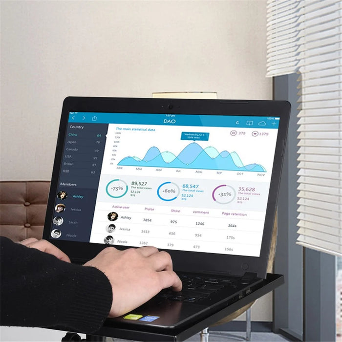 JYX-509 Adjustable Tripod Computer Stand with Plate for Projectors Laptop - 3