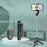 H8 3 in 1 Selfie Stick Phone Tripod Extendable Monopod with Bluetooth-compatible Remote for Smartphone Selfie Stick - Black - 2