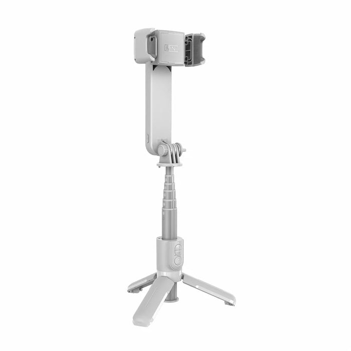 L09 Bluetooth-compatible Selfie Stick Tripod Gimbal Stabilizer with Dimmable Fill Light Extendable Remote Shutter Monopod - White - 2