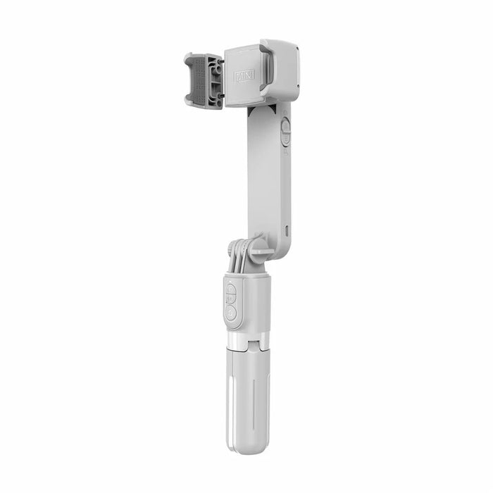 L09 Bluetooth-compatible Selfie Stick Tripod Gimbal Stabilizer with Dimmable Fill Light Extendable Remote Shutter Monopod - White - 7