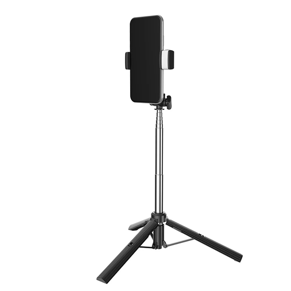 A31E Expandable Bluetooth-compatible Selfie Stick Tripod Stand with Phone Holder and LED Fill Light - 1