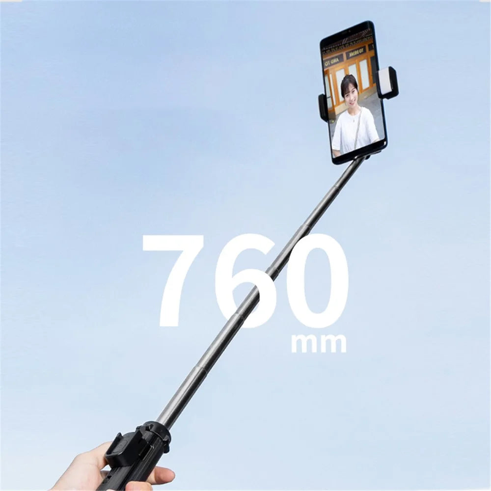 A31E Expandable Bluetooth-compatible Selfie Stick Tripod Stand with Phone Holder and LED Fill Light - 6