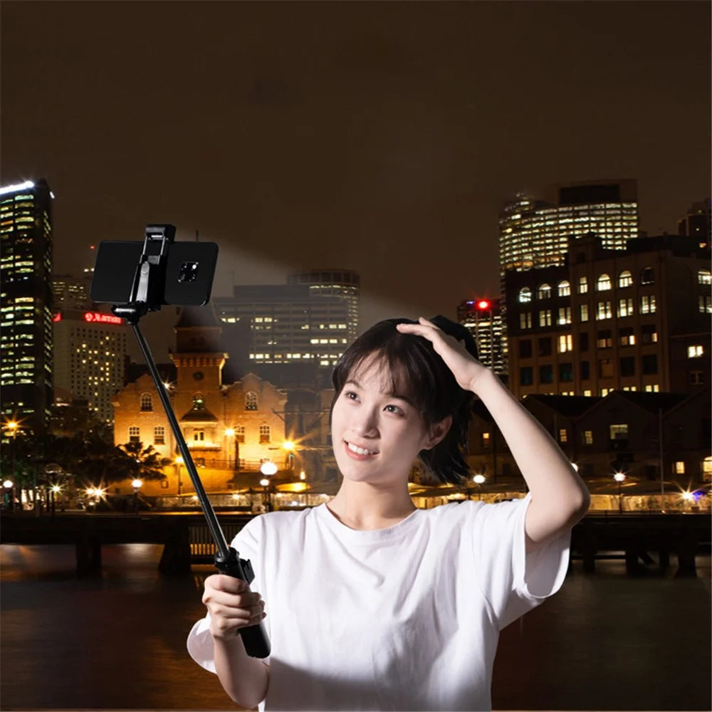 A31E Expandable Bluetooth-compatible Selfie Stick Tripod Stand with Phone Holder and LED Fill Light - 7
