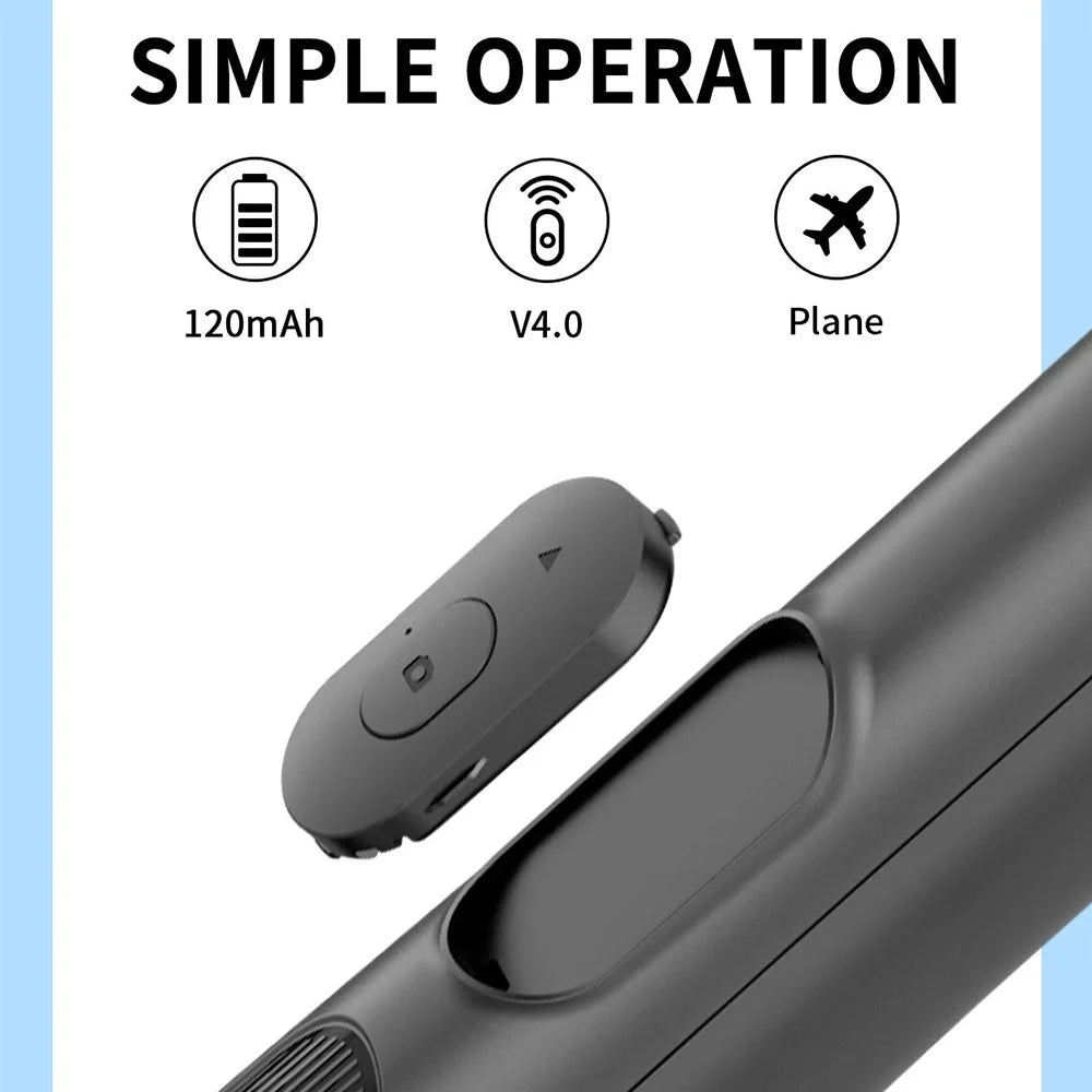 Q06 Multi-function 1.56m Telescopic Handheld Bluetooth-compatible Selfie Stick Tripod Stand with Shutter Remote - 5