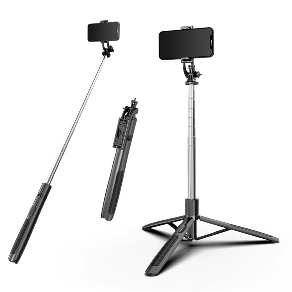 Q05 1580mm Bluetooth-compatible Selfie Stick Mobile Phone Tripod Stand with Bluetooth-compatible Remote for Android iOS - 1