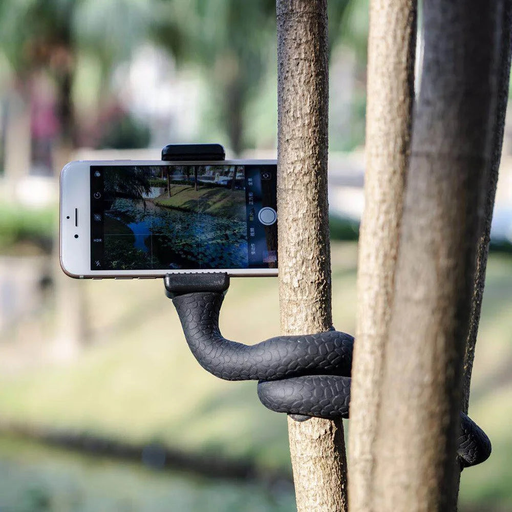 CIMAPRO RI-47 Cute Caterpillar Phone Holder Suction Cup Flexible Snake Desktop Outdoor Lazy Mobile Phone Holder Selfie Stick Bracket - Pink - 3