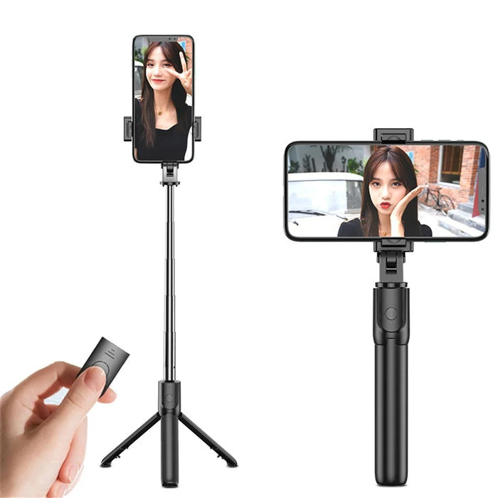 S02 Portable Bluetooth-compatible Remote Control Mobile Phone Holder Tripod Live Streaming Extendable Selfie Stick - 2