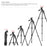 YUNTENG VCT-6808 Multifunctional Mobile Phone Tripod Stand 4 Sections Adjustable Tripod with 3 Mobile Phone Holders/Ball Gimbal/Remote Control - 7