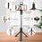 S03-S For Live Broadcast Bluetooth-compatible Selfie Stick Telescopic Handheld Monopod + Hidden Tripod with Fill Light - 7