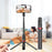 XYK-403B Portable Telescopic Tripod Handheld Selfie Stick Bluetooth-compatible Monopod with Built-in Remote Control - Black/Red - 2