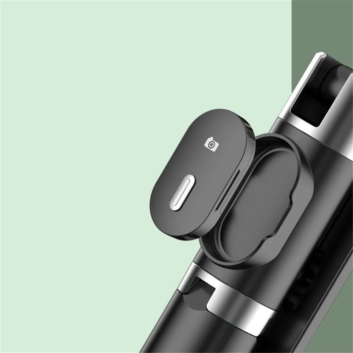 P60PRO Extendable Selfie Stick with Dual Fill Lights and Wireless Bluetooth-compatible Remote Control Portable 1.1m Tripod Stand- Black - 5
