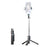 P60PRO Selfie Stick with Wireless Bluetooth-compatible Remote Control Portable 1.1m Tripod Stand with Fill Light - Black - 1