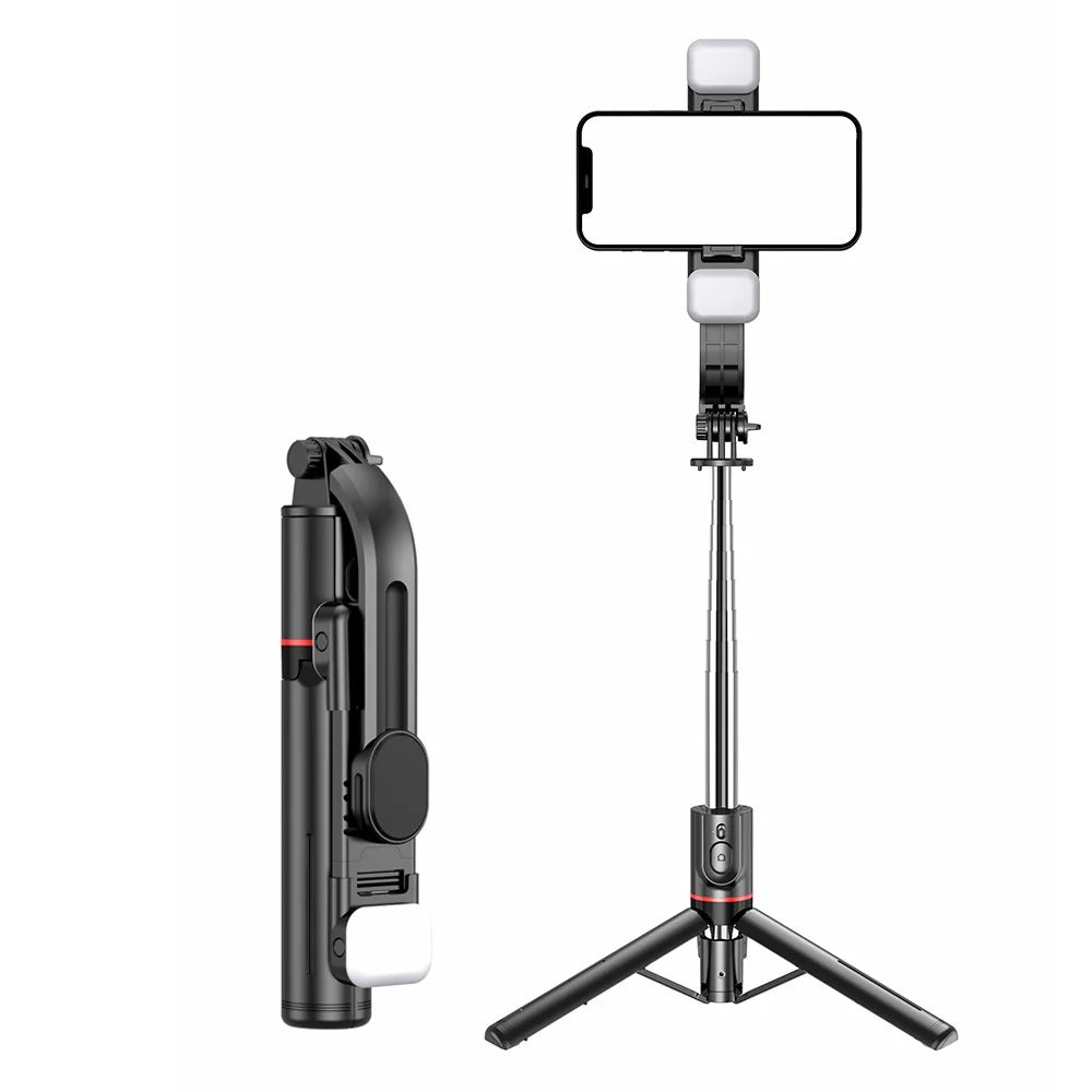 L13d 1160mm Dual Fill Lights Version - Dimmable Wireless Multi-Functional Extendable Selfie Stick Selfie Tripod Stand - 1