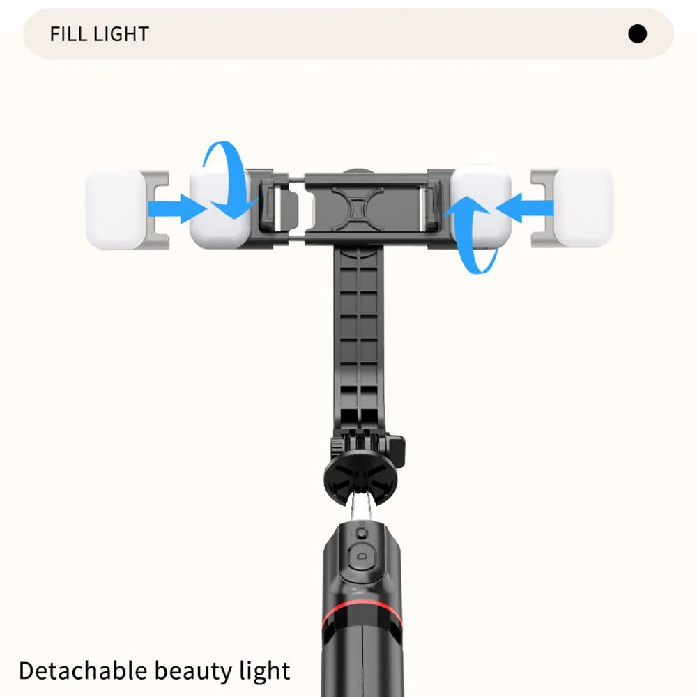 L13d 1160mm Dual Fill Lights Version - Dimmable Wireless Multi-Functional Extendable Selfie Stick Selfie Tripod Stand - 6