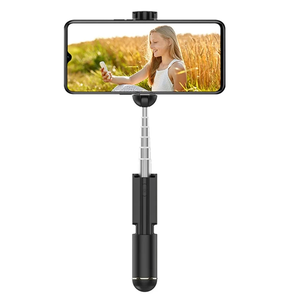 DISPHO WS-19001 Retractable Bluetooth-compatible Selfie Stick Portable Extendable Selfie Stick with 180-Degree Rotating Phone Holder for Indoor Outdoor Shooting - Black - 3