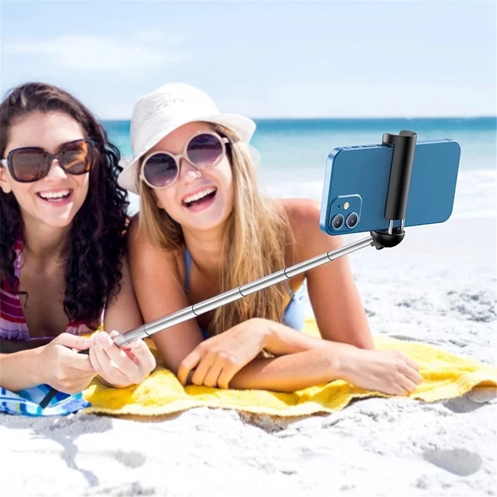 DISPHO WS-19001 Retractable Bluetooth-compatible Selfie Stick Portable Extendable Selfie Stick with 180-Degree Rotating Phone Holder for Indoor Outdoor Shooting - Black - 5