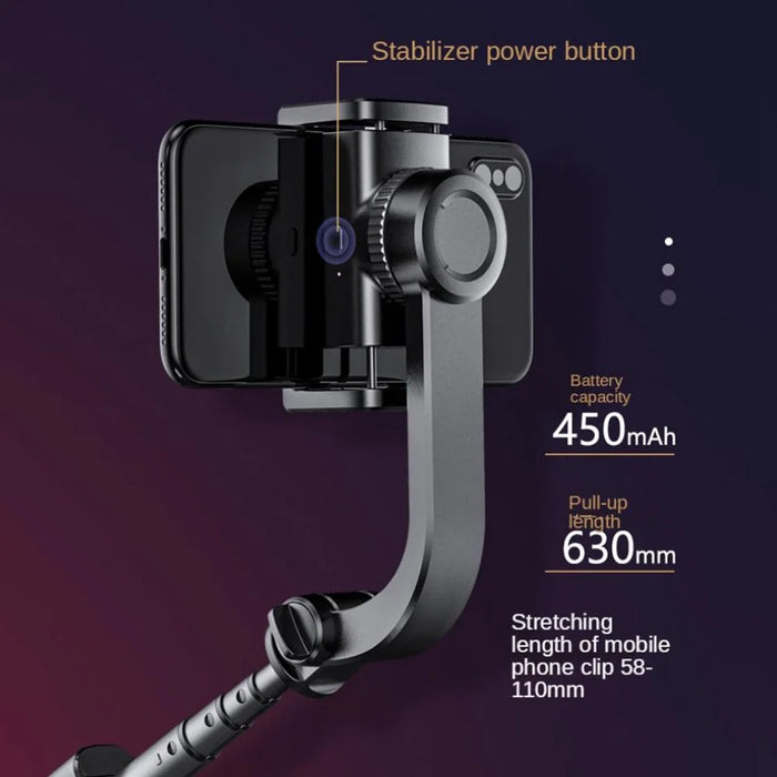 DISPHO WS-19017-1 Bluetooth-compatible Extendable Selfie Stick Tripod Portable Stabilizer Selfie Stick with Detachable Remote Adjustable Phone Clamp - 4