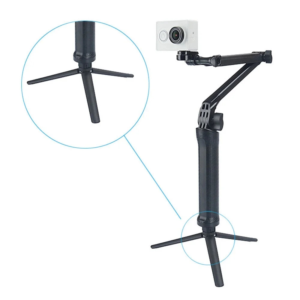 X-119-1 For GoPro 3-Way Foldable Pole Monopod Camera Tripod Stand Holder Extendable Arm Mount - 4