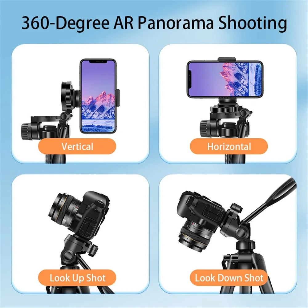 SOMITA ST-666 for Canon/Nikon/Sony DSLR Camera Phone Holder Portable Retractable Tripod Stand (Remote Control Not included) - 3