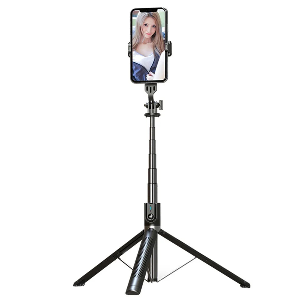 P100 1.8m Aluminum Alloy Portable Selfie Stick Retractable Tripod Stand 360-Degree Rotating Phone Holder for Photography - 5