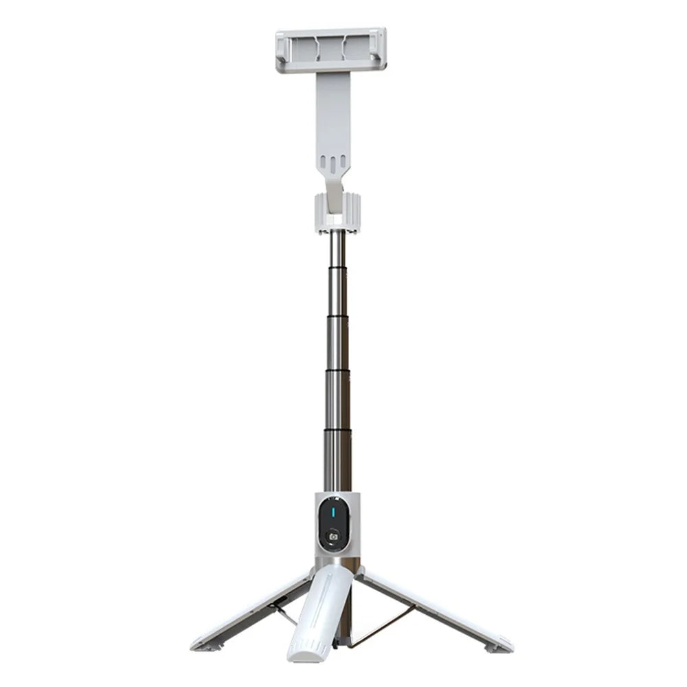 P90 1.1m Extension Selfie Stick Phone Clip Holder Wireless Remote Controlled Photography Tripod Stand - White - 2